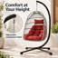 Fauteuil à œufs pliable en osier Albie-1635648957
