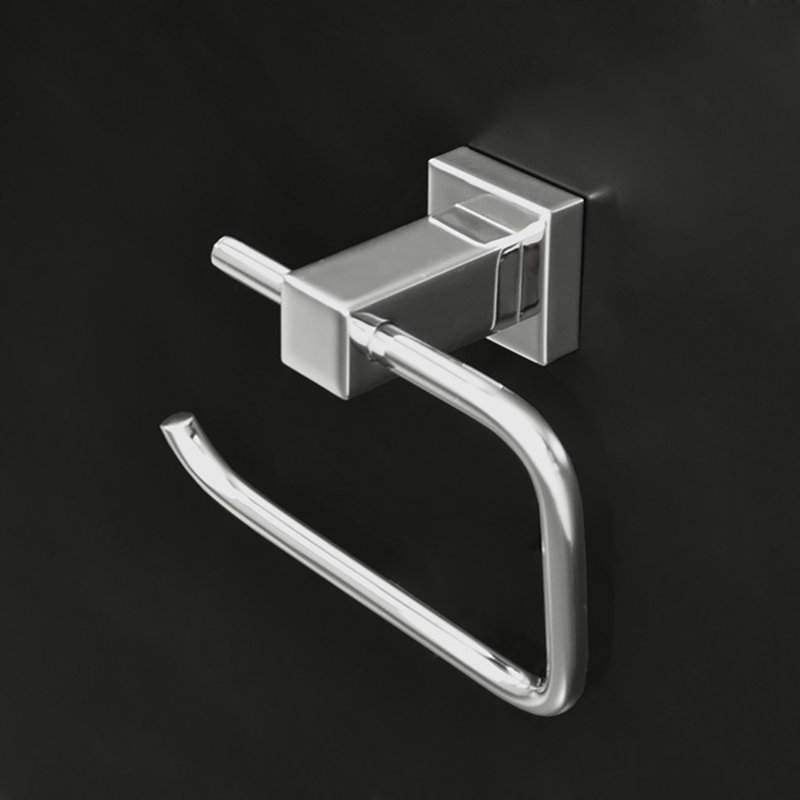 Kubista Wall Mount Toilet Paper Holder, Brushed Nickel