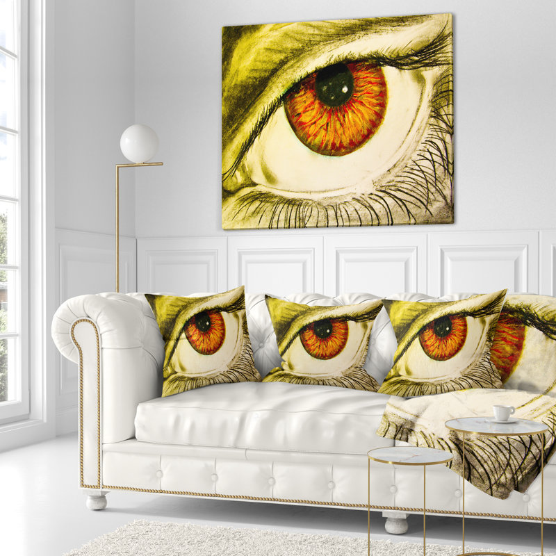 Coussin décoratif à l’oeil de la pupille, 16 po x 1 po, Coussin décoratif