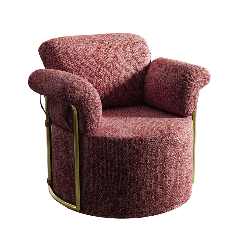 Fauteuil de lecture Fluffy, Brun-rouge