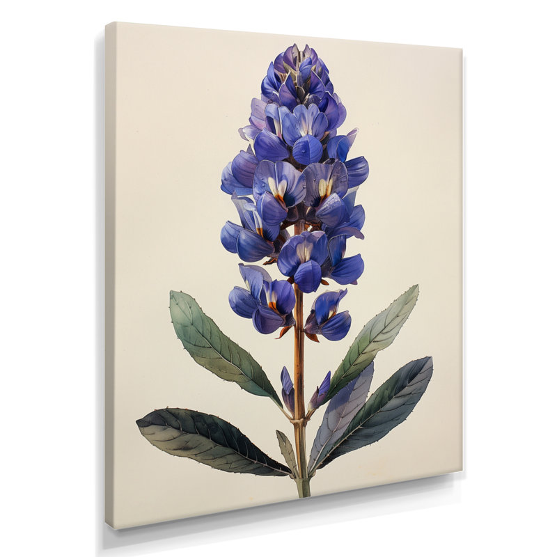 Mauve, vert, lilas, fleurs I - lilas, art mural, salon, Wrapped Canvas, H 16 po x l 32 po