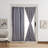 Kbndieu High-Precision Solid Color French Door Window Curtains Rod-Pocket for Sliding for Window and Doors