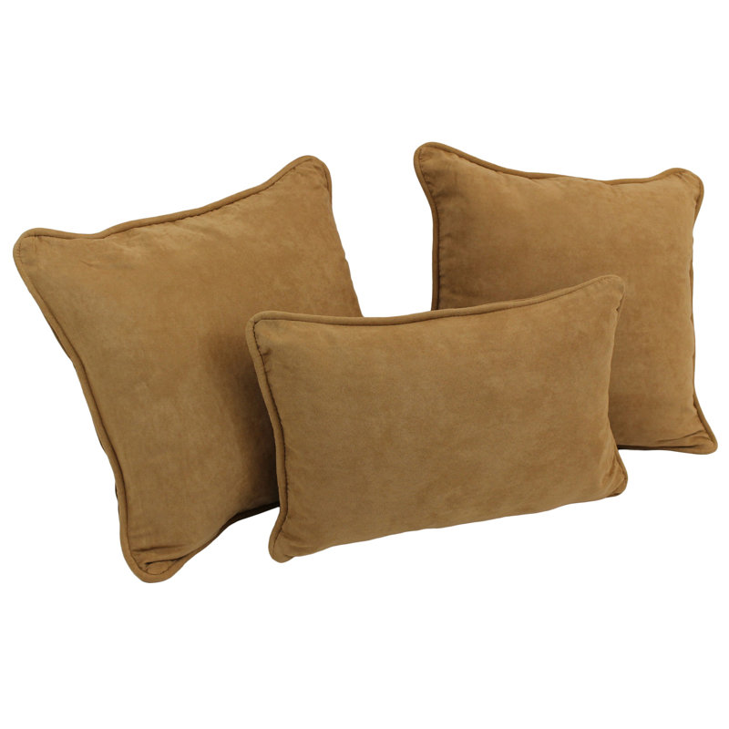 Ariatna Microsuede Reversible Throw Pillow, Camel