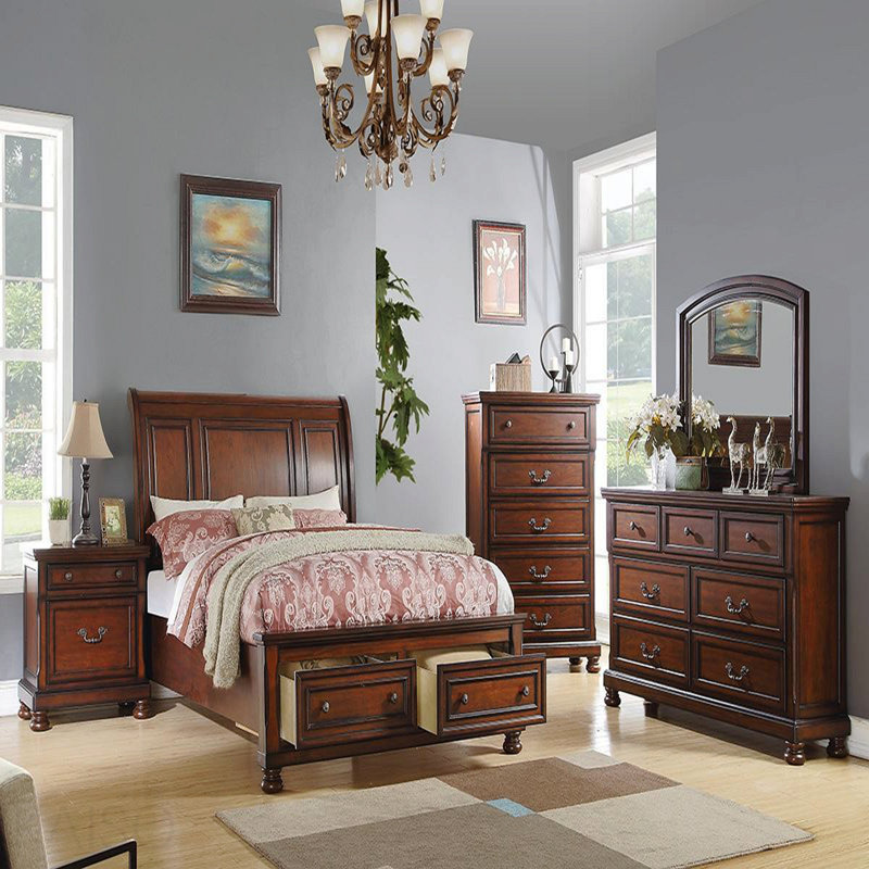 Commode de style traditionnel 1 pièce 3 petits tiroirs 4 grands tiroirs