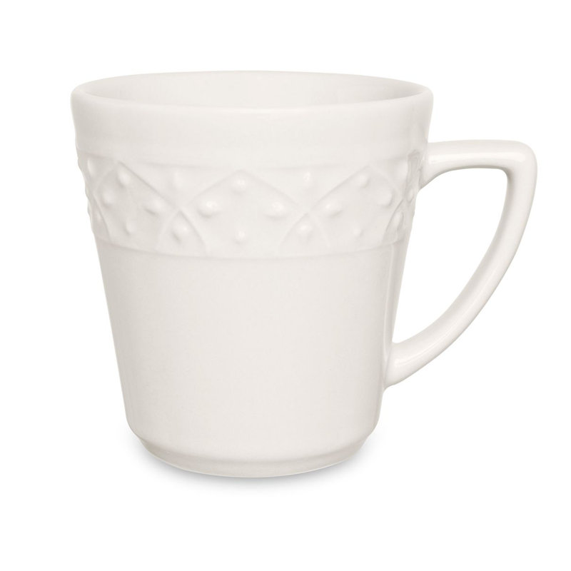 Mendi Earthenware Coffee Mug, Ivory