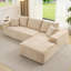 Canapé modulaire 108 po avec méridienne en forme de L avec méridienne, sans assemblage-1340854437-1340854439