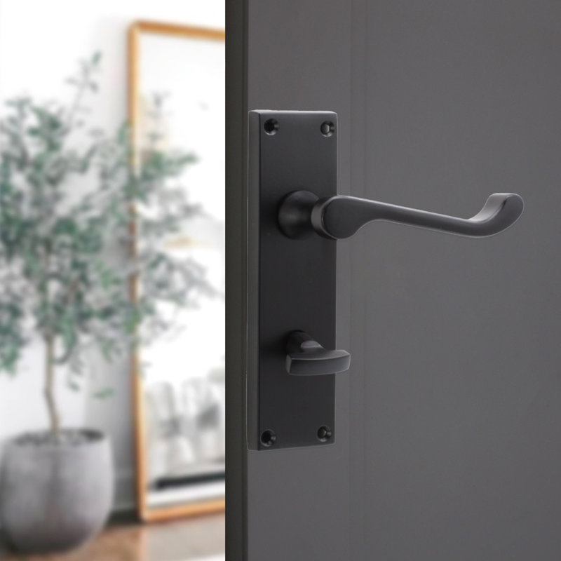 Victorian Scroll Privacy Lever Handle 