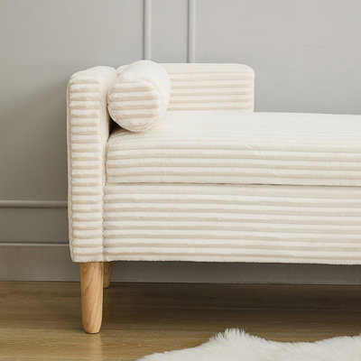 Upholstered Flip-Top Storage Accent Bed Bench