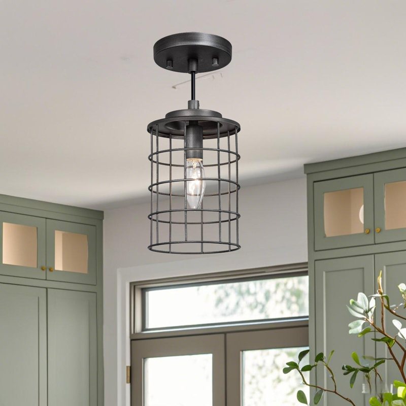 Luminaire suspendu cage cylindrique 1 lumière Ifill