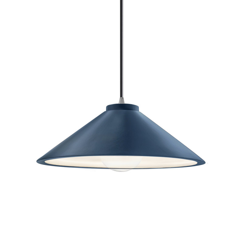 Breeona Radiance Collection 1 - Light Cone Pendant Accents, Brushed Nickel, Midnight Sky