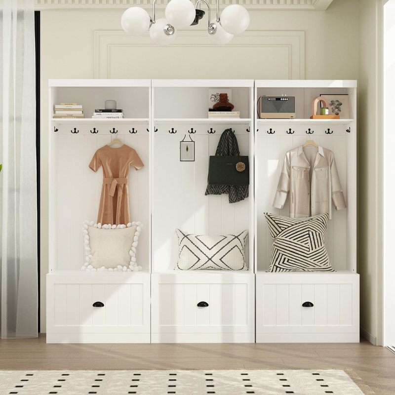 Malena Hall Tree 83.1'' Wide with Bench and Shoe Storage