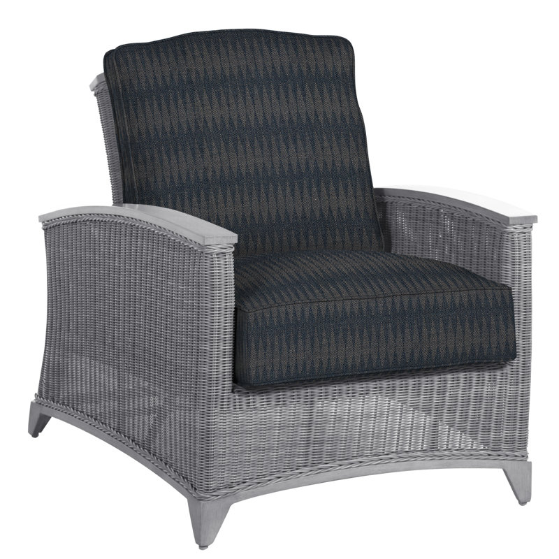 Astoria Patio Chair with Cushions, Rollo Chambray InsideOut® Linen, Welt, Astoria #24 Oyster