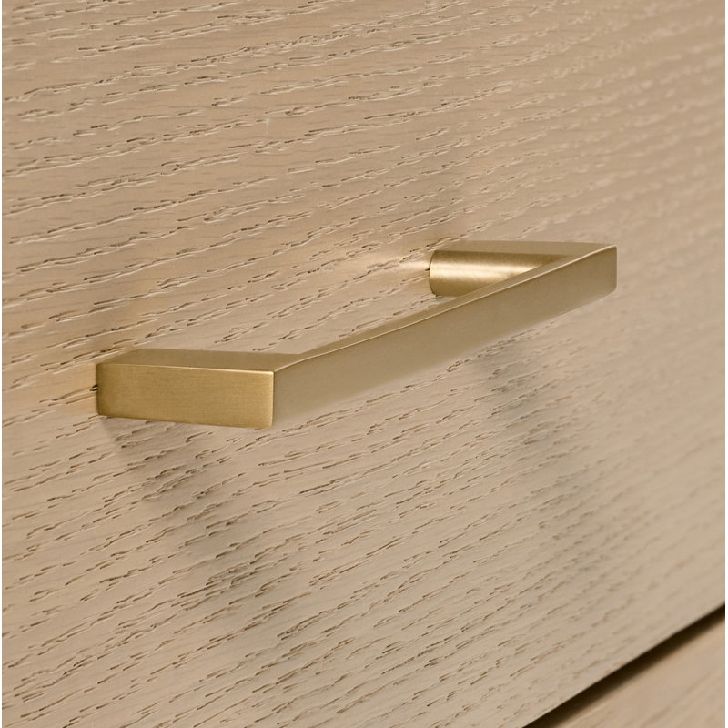 Elizabeth 48'' W Single Vanity, Oak/Rose Gold, Pure White Quartz