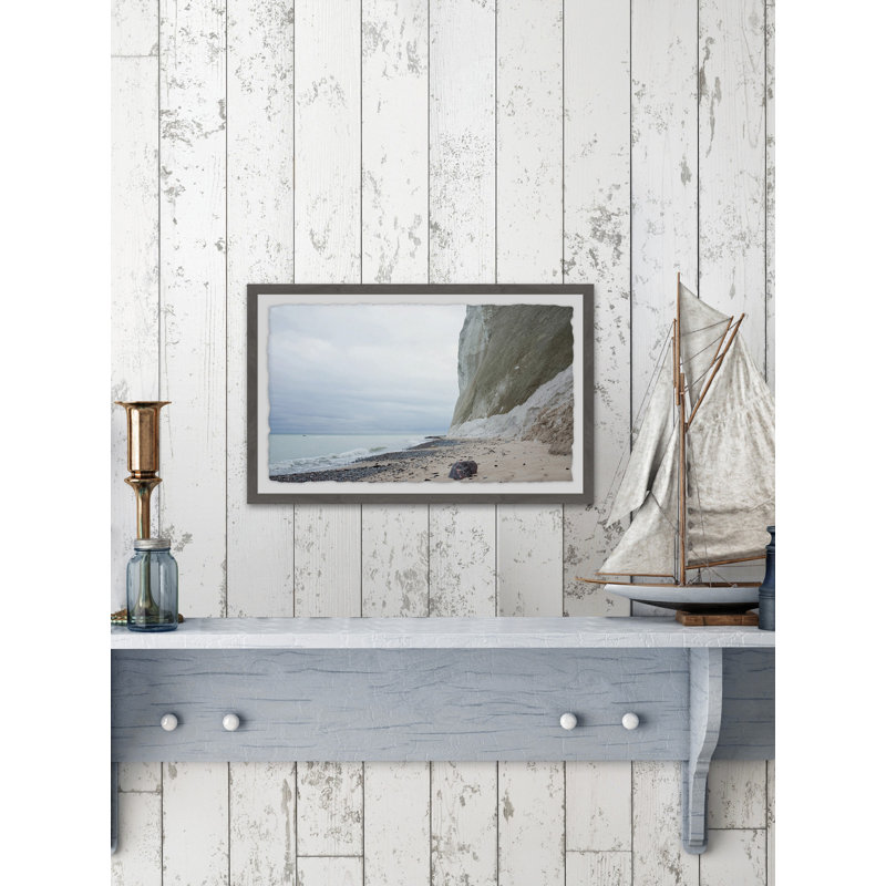 Deserted Beach - Single Picture Frame Print, 41 cm H x 61 cm W x 4 cm D