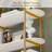 1 PCS Arched Bookshelf, 4-Tier Open Bookcase with Sturdy Metal Frame for Living Room Gold and White-254071236-254071238