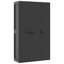 Armoire de rangement extérieur en polypropylène noir résistant aux intempéries de 38 po x 14 po x 65 po-126258889
