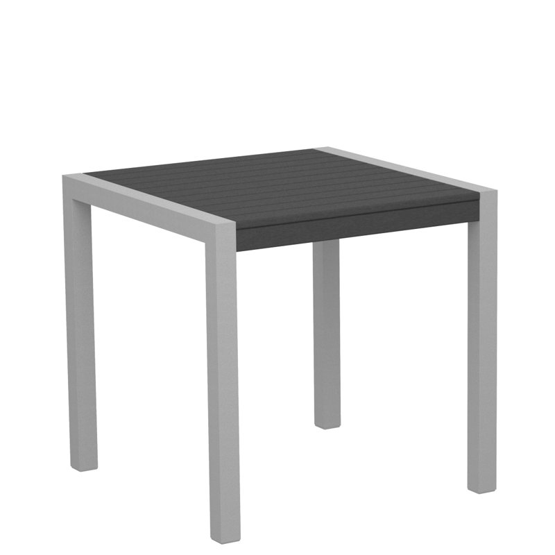 Table de salle à manger POLYWOOD MOD, Argent texturé, Gris ardoise, L 29,75 po x P 29,75 po