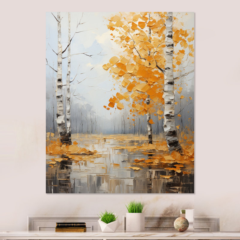 Décoration murale en métal Birch Woods Autumn Sonata, H 20 po x l 12 po x P 1 po