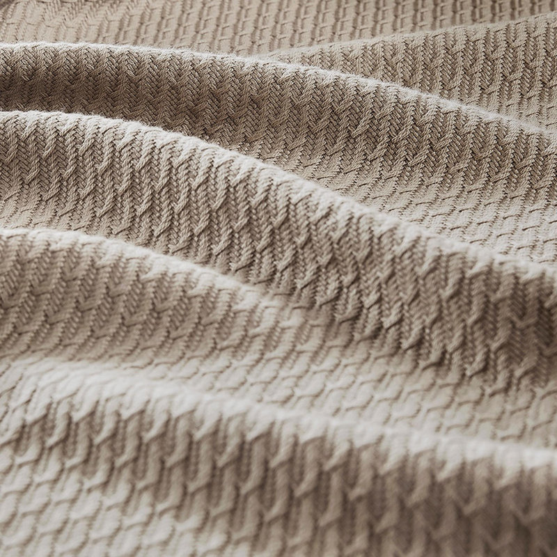 Couverture douce en coton 1pc, Lit simple, Kaki