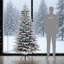 Arbre de Noël artificiel enneigé 6,5 pi avec lumières DEL multifonctionnelles