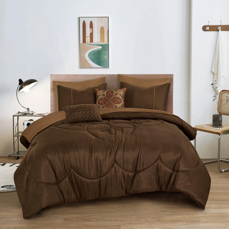 Ensemble complet de lit dans un sac de luxe 9 pièces Vaetilda, Sarcelle, Édredon grande taille et 8 pièces incluses suppl