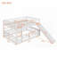 Lit superposé double au-dessus de double avec glissade et amp; Clôture - Aucun sommier requis, fabrication robuste pour la chambre à coucher