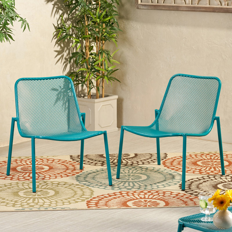 Chaises empilables, espace extérieur, l 26 po x P 22,26 po, chaises sarcelle à utiliser, stable, couleur