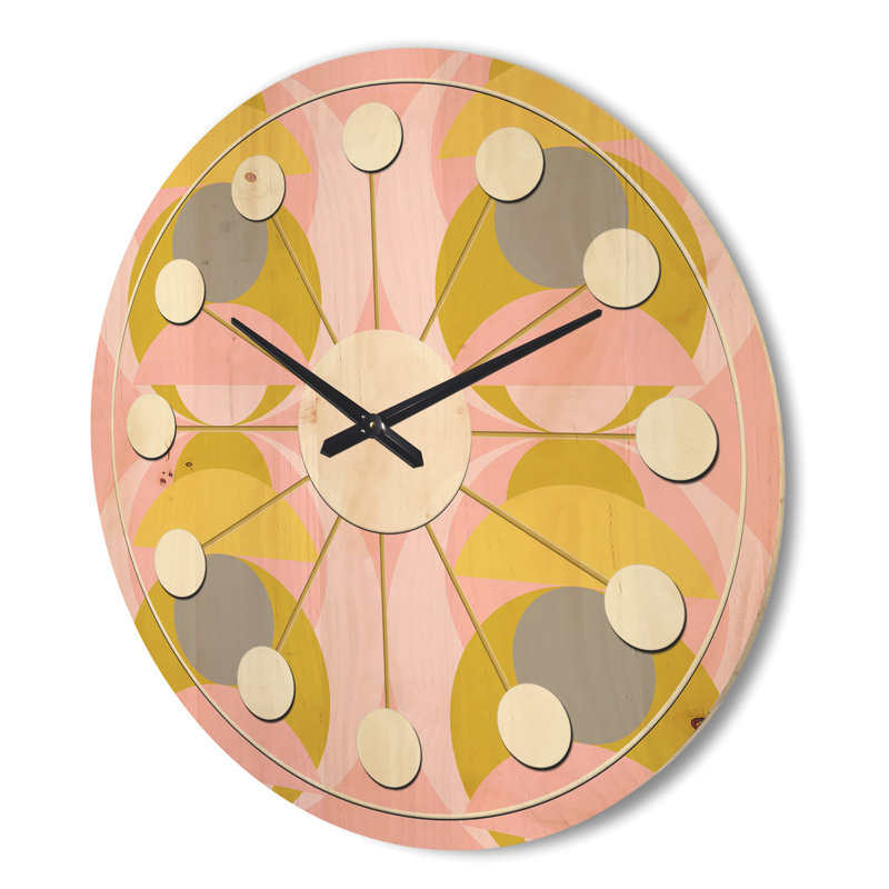 Horloge murale circulaire en bois IV, Très grand
