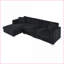 Canapé modulaire en chenille en L à 4 places avec méridienne surdimensionnée et amp; 2 coussins pour le salon | Chenille | Gris clair-123961455-123961456