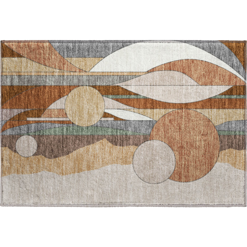 Tapis moderne lavable à la machine de qualité supérieure Mayfield AMF2252, 1 pi 8 po x 2 pi 6 po, Cuivre