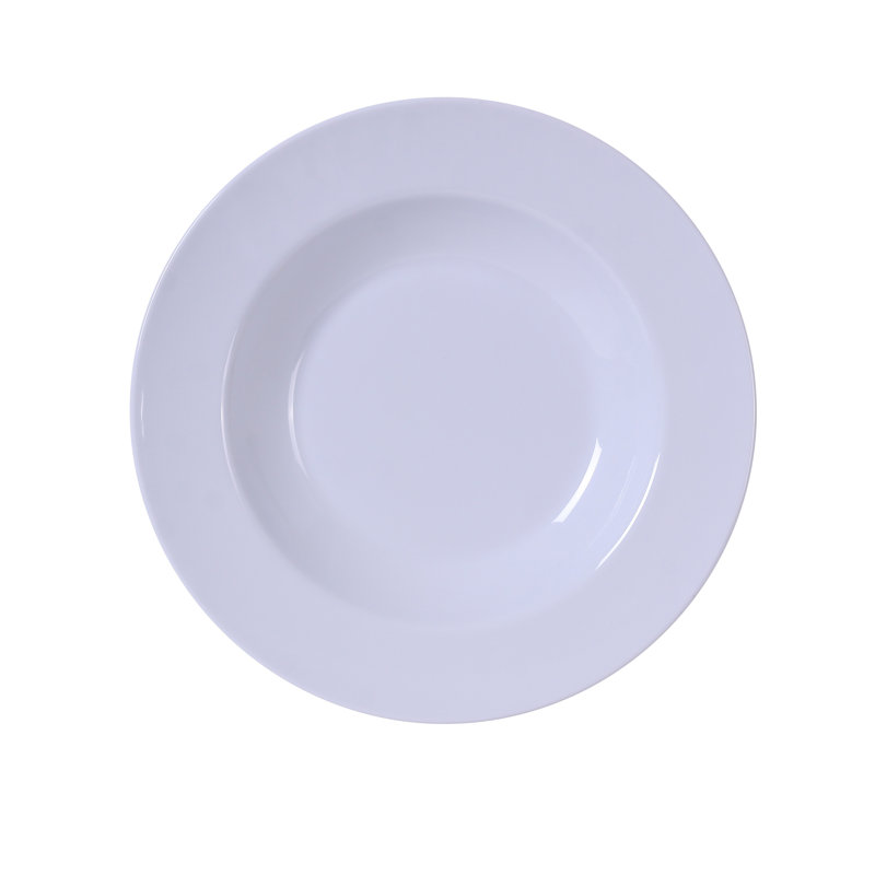 Yanco Milestone Melamine Pasta Dish, 16 oz, White
