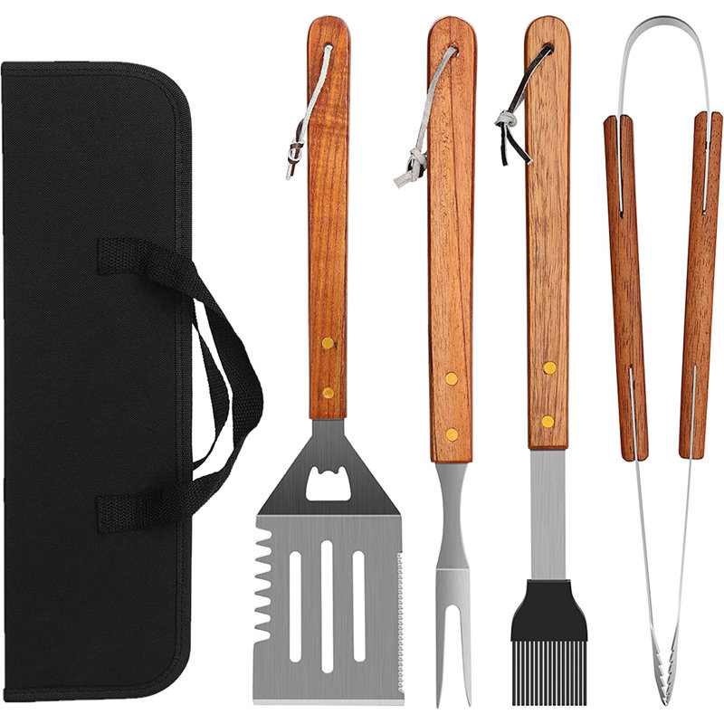 4PCS Stainless Steel BBQ Grill Tool Set