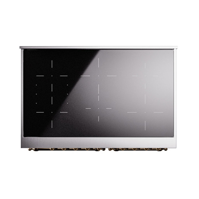 ILVE Nostalgie II Series Noblesse 30 inch Induction Range with 4 Induction Elements (Glass Door), Burnished