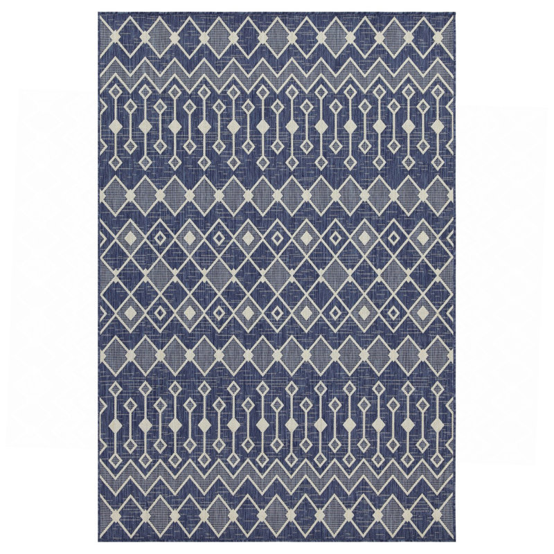 Tapis bleu intérieur / extérieur, Rectangle 7 pi 10 po x 10 pi 3 po