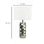 Ensemble de 2 lampes de table Limy, abat-jour blanc, base en résine argentée, 29 pouces