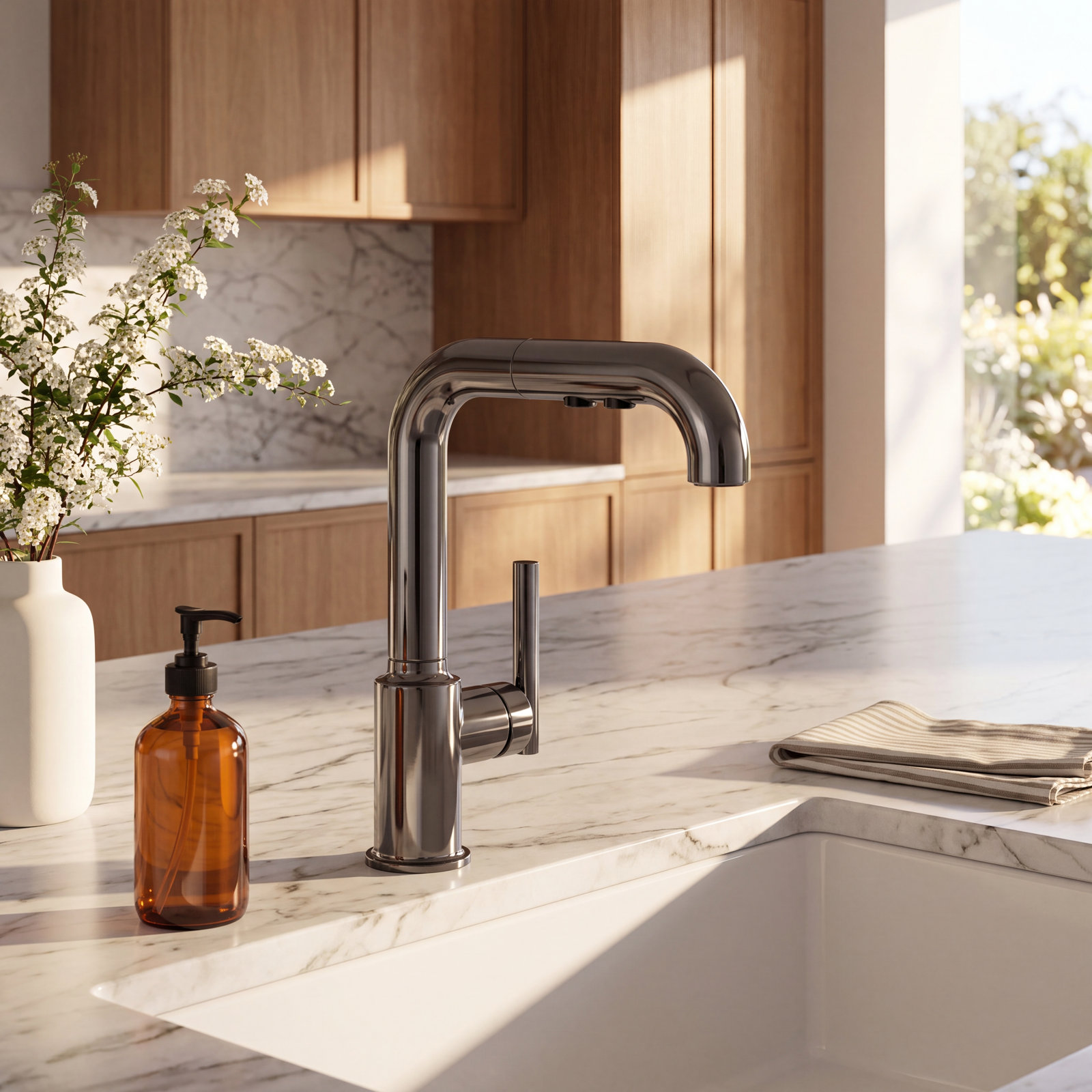 Purist Kitchen Faucet, Titanium
