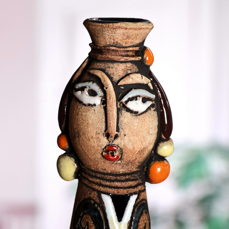 Novica Handmade Armenian Relish Ceramic Salt Cellar