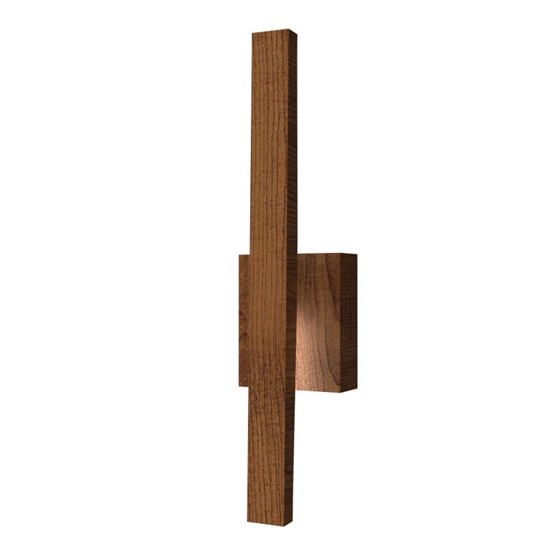 1 - Light LED Flush Mounted Sconce, Imbuia, 17.72" H x 4.33" W x 3.39" D
