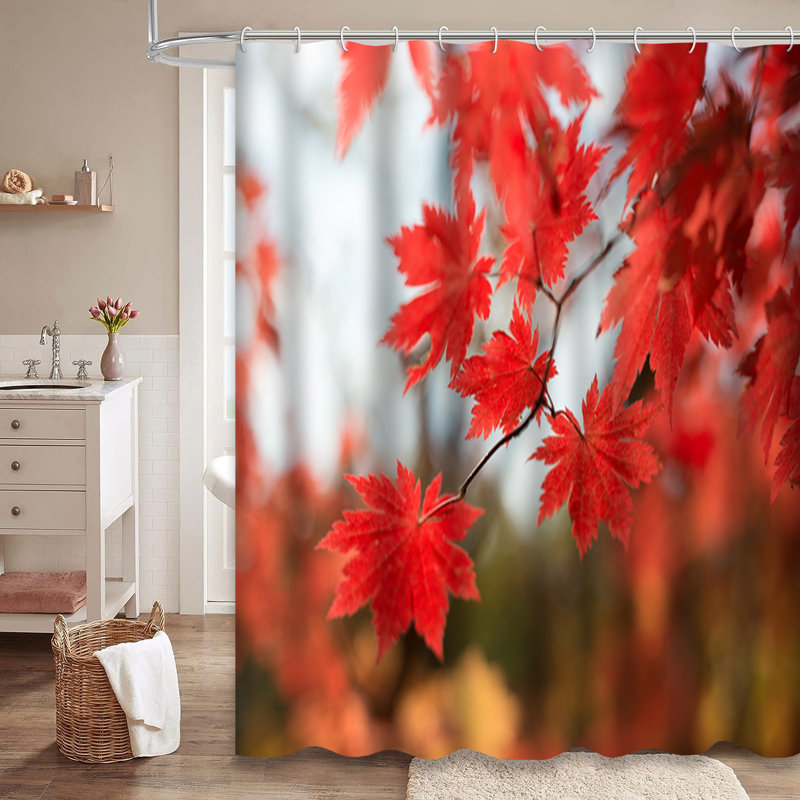 Rideau de douche Red Autumn, L 72 po x l 78 po