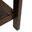 Table basse rectangulaire en bois de pin massif avec tablette de rangement - brun foncé