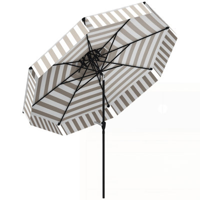 Outsunny 8.6FT 2-Tier Vented Patio Umbrella