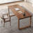 Walnut Rectangular Solid Wood Desk-109622430