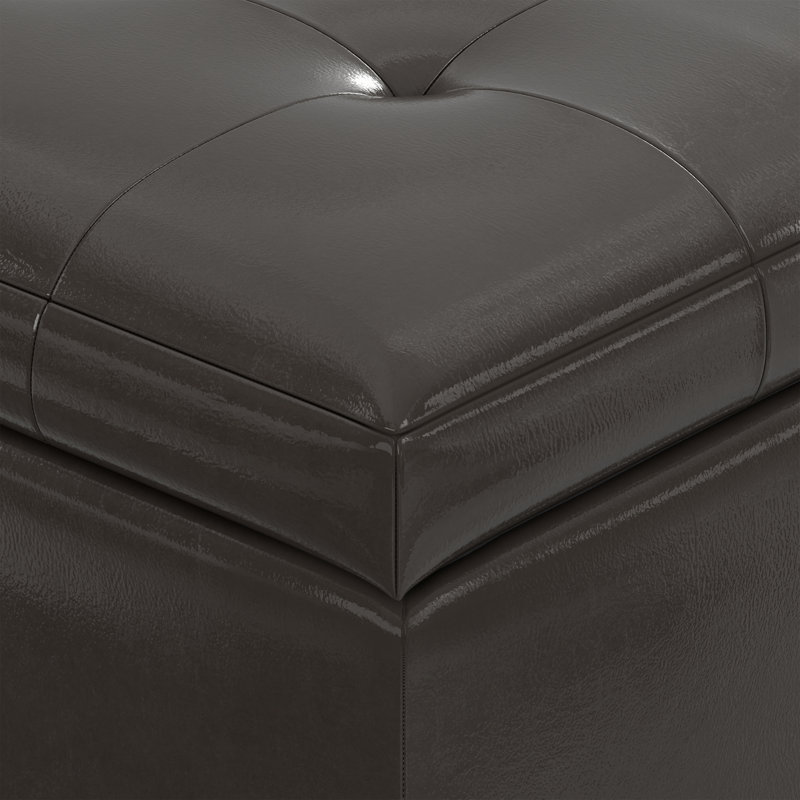 Banc repose-pieds avec rangement caché Cosmopolitan, Brun