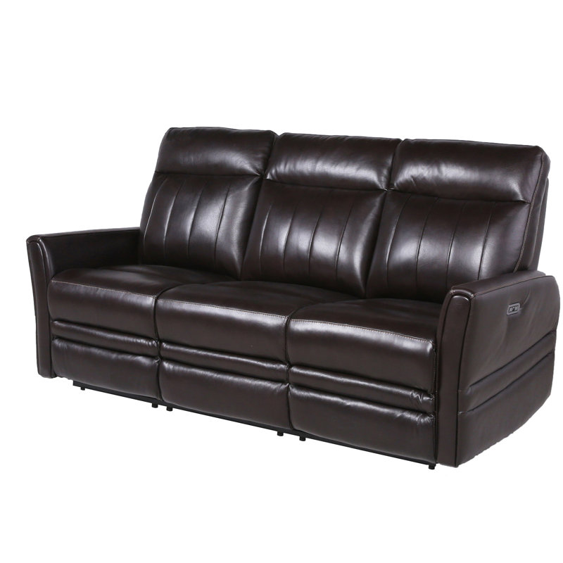 Canapé inclinable en cuir 79,5 po Aonghas
