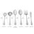 RiverRidge Beaded Flatware 46-Piece Monogrammed Stainless Steel Silverware Set for 8-1204582343