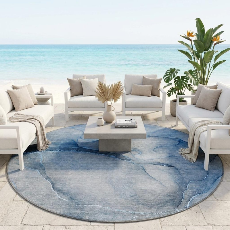 Tapis d'intérieur rond 8 po