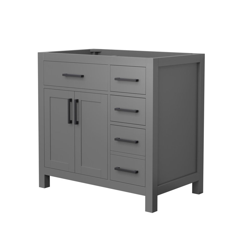 Base de meuble-lavabo simple autoportante 35,25 po Beckett, Dark Grey/Matte Black