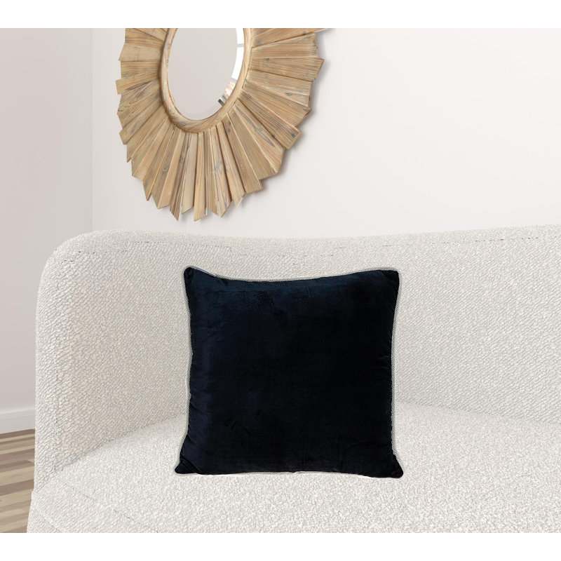 Insert de coussin réversible, Noir, Rectangle