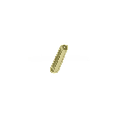 Poignée encastrée Deltana FP828U3-UNL 4 po x 1 po x 1/2 po; finition laiton brillant non laqué