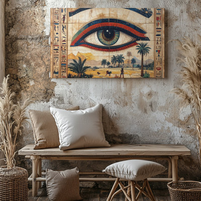 Wall Art Canvas Eye Of Horus Papyrus Canvasdivine Protection And Daily Life Egyptian